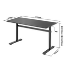 Alterzone 昇降デスク ブラック 手動式 ハンドル式 スタンディングデスク 高さ調整 勉強机 学習机 PCデスク シンプルデスク簡単組立て 幅140×奥行60cm 高さ70~117cm ALZMSD-1 - dele.io