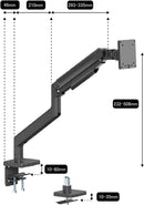 Alterzone シングルモニターアーム 17~49インチ対応 高耐荷20kg メカニカルスプリング式 ブラック ALZARMMTUM-G - dele.io