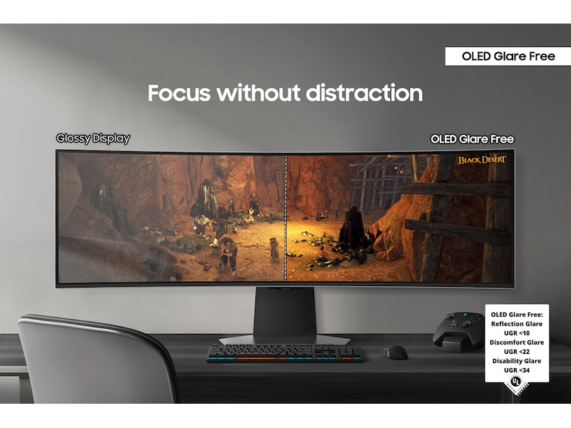 Samsung Odyssey OLED G9 G95SD 49インチ ゲーミングモニター（LS49DG952SKXKR）最大360Hz / OLED / デュアルQHD / 湾曲1800R 一年間保証輸入品 - dele.io