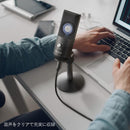 FIFINE K670B ブラック USBコンデンサーマイク スタンド付き 単一指向性 イヤホン端子