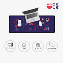 DELE ゲーミングマウスパッド ライトニングデザイン 大型 キーボードパッド 滑り止め おしゃれ LT-Red - dele.io