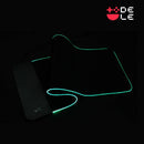 DELE ゲーミングマウスパッド RGBイルミネーション キーボードパッド  大型 滑り止め おしゃれ 布製 充電器 マウスパッド置くだけ充電 iOS/Android 対応機種 (W76×D30×H0.2mm(RGB)) - dele.io