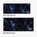 DELE ゲーミングマウスパッド ライトニングデザイン 大型 キーボードパッド 滑り止め おしゃれ LT-Blue - dele.io